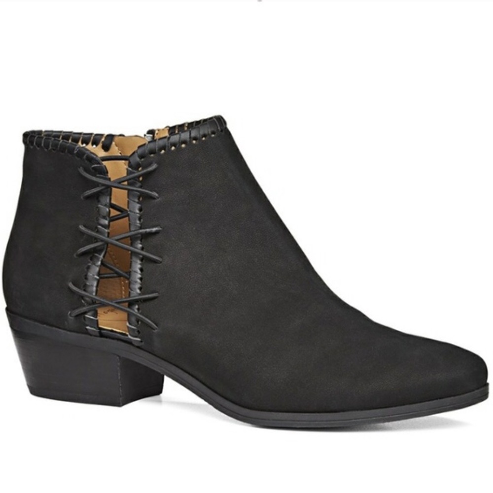 Jack Rogers Black Suede Reagan Bootie - Picture 2 of 10